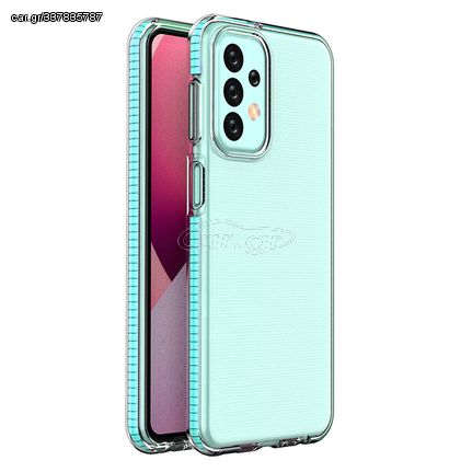 Spring Case for Samsung Galaxy A23 silicone cover with frame light blue