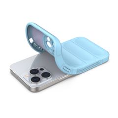 Magic Shield Case for iPhone 13 Pro flexible armored cover light blue-thumb-3