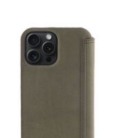 Minim (MM-10448) Minim Book Case - Olive Green, Apple iPhone 15 Pro Max