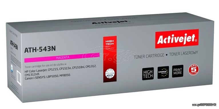 Activejet ATH-543N toner (replacement for HP 125A CB543A, Canon CRG-716M; Supreme; 1600 pages; magenta)