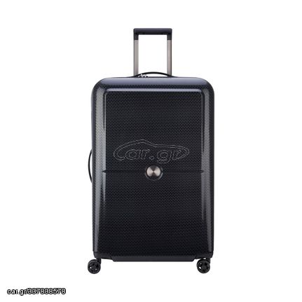 DELSEY SUITCASE TURENNE 75CM 4 DOUBLE WHEELS TROLLEY CASE BLACK