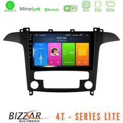 Bizzar 4T Series Ford S-Max 2006-2012 4Core Android12 2+32GB Navigation Multimedia Tablet 9"
