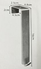 ΚΡΕΜΑΣΤΡΑΚΙΑ ΓΙΑ ΠΑΧΟΣ ΠΟΡΤΑΣ 4.5Χ16cm INOX 2τμχ