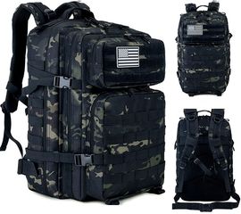 XL HEAVY DUTY ΑΔΙΑΒΡΟΧΟ ΣΑΚIΔΙΟ ΠΛΑΤΗΣ 50 LITERS TACTICAL MOLLE ΜΑΥΡΗ ΠΑΡΑΛΑΓΗ KYS230 Yshdavzhe