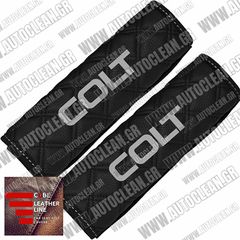MITSUBISHI COLT ΜΑΞΙΛΑΡΑΚΙΑ ΖΩΝΗΣ ΤΕΧΝΟΔΕΡΜΑ CUBE ΜΑΥΡΟ ΜΕ ΑΣΠΡΑ ΚΕΝΤΗΜΑΤΑ COLT ΕΛΛΗΝΙΚΗΣ ΚΑΤΑΣΚΕΥΗΣ ΣΕΤ 2ΤΜΧ