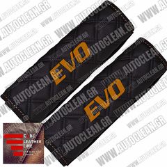 MITSUBISHI EVO ΜΑΞΙΛΑΡΑΚΙΑ ΖΩΝΗΣ ΤΕΧΝΟΔΕΡΜΑ CUBE ΜΑΥΡΟ ΜΕ ΠΟΡΤΟΚΑΛΙ ΚΕΝΤΗΜΑΤΑ EVO ΕΛΛΗΝΙΚΗΣ ΚΑΤΑΣΚΕΥΗΣ ΣΕΤ 2ΤΜΧ