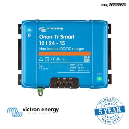 Μετασχηματιστής DC-DC Victron Energy Orion-Tr Smart 12/24-15A με φορτιστή