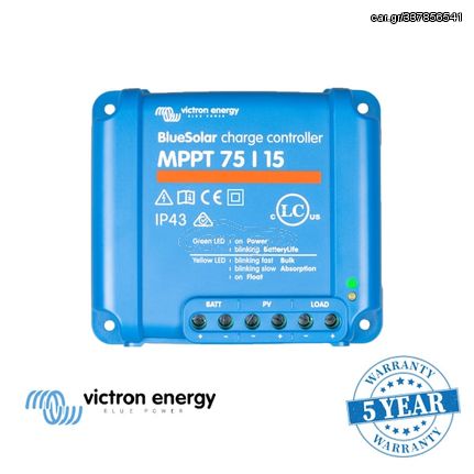 Ρυθμιστής Φόρτισης Victron Energy BlueSolar MPPT 75/15