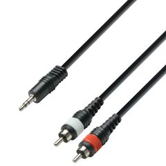 Adam Hall K3 YWCC 0600 Audio Cable 3.5 mm Jack stereo to 2 x RCA male 6 m - Adam Hall