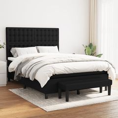 ΚΡΕΒΑΤΙ BOXSPRING ΜΕ ΣΤΡΩΜΑ ΜΑΥΡΟ 140X200 ΕΚ. ΥΦΑΣΜΑΤΙΝΟ 3136919