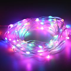 100 RGB LED SMART λαμπάκια σε σειρά 10m με USB REMOTE & APP IP44 3m καλώδιο τροφοδοσίας & διακόπτη ΟΝ/OFF