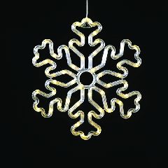Χιονονιφάδα διακοσμητική με 50 led λαμπάκια θερμό φως δυνατότητα λειτουργίας με μπαταρίες 3ΧΑΑ και USB IP20 30.5x0.7x27.5mm