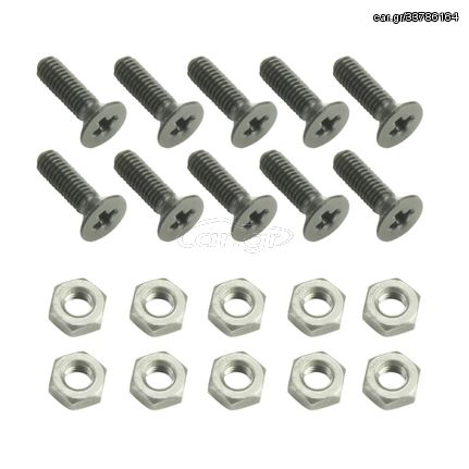 Adam Hall 5420 BLK - Screw Philips Head M3x10 with Nut for XLR D-type 10 pieces - Adam Hall