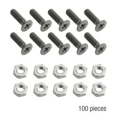 Adam Hall 5420BLK Philips-Head Screw with Nut for D-type Socket 100pc - Adam Hall