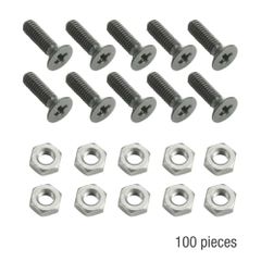 Adam Hall 5420BLK Philips-Head Screw with Nut for D-type Socket 100pc - Adam Hall