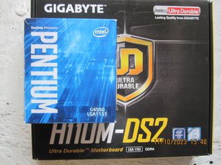 Σετ Μητρική + Επεξεργαστής GIGABYTE -H110M-DS2 + Intel Pentium Dual Core G4560 Box HD Graphics 610 Box Στα κουτιά τους με τα παρελκόμενα , εμφανησιακά και λειτουργικά τέλεια!!