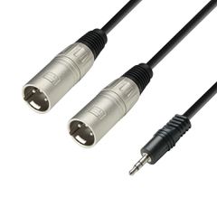 Adam Hall K3YWMM0300 Audio Cable 3.5 mm Jack stereo to 2 x XLR male 3 m - Adam Hall