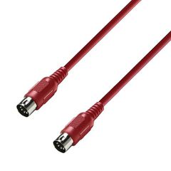 Adam Hall K3MIDI0075RED - MIDI Cable 0.75 m Red - Adam Hall