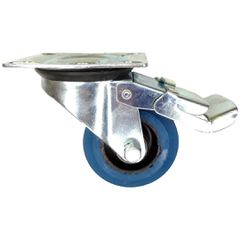 Adam Hall 3709BLU Wheel 80mm with brake Blue - Adam Hall