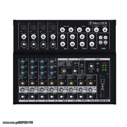 MACKIE Mix12FX Console 12 channels with integrated 12 FX, 4 mic inputs - MACKIE