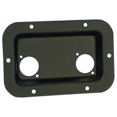 Adam Hall 8708BLK - Dish black for 2 XLR or Speakon Sockets - Adam Hall