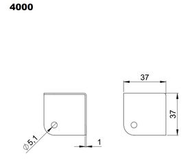 Adam Hall 4000 - Square Case Corner small - Adam Hall-thumb-1