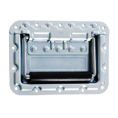 Adam Hall 34087 - Recessed Sprung Handle large in Dish 9,5 mm deep with Rivet Protection - Adam Hall