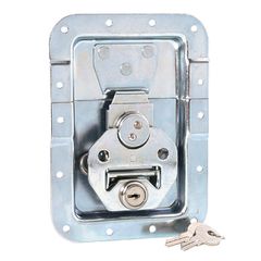 Adam Hall 17251LS - Butterfly Latch large with Spring lockable cranked 14 mm deep - Adam Hall