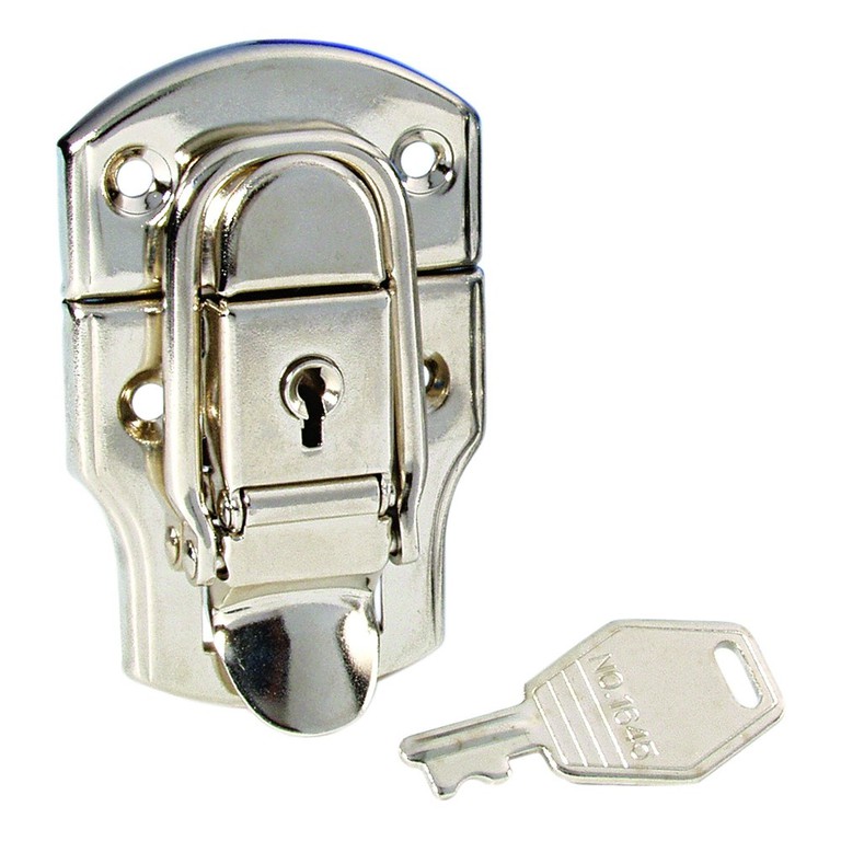 Adam Hall 1908 - Drawbolt medium nickel-plated lockable - Adam Hall