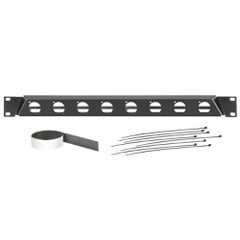 Adam Hall 872230 - 19" angled rack panel for 8 x D-TYPE sockets - Adam Hall