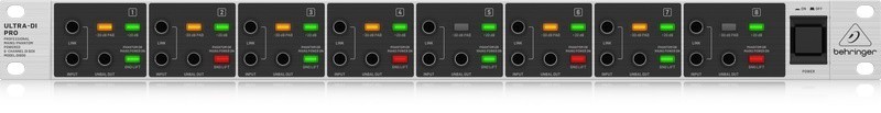 BEHRINGER DI800 V2 Mains/Phantom Powered 8-Channel DI-Box - Behringer