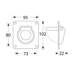 IHI 18004 Snap Back Spring Shackle-Roping Eye D-Ring - iHi-thumb-1
