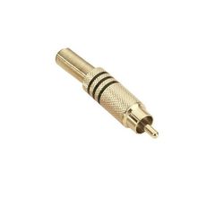Adam Hall 7623BLK - RCA Plug gold-plated black - Adam Hall