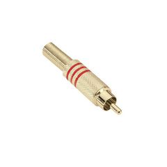 Adam Hall 7623RED - RCA Plug gold-plated red - Adam Hall