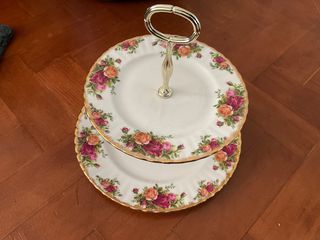  Royal Albert cake stand πορσελανης μεγάλο 