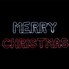 Διακοσμητικό MERRY CHRISTMAS με 936 LED με ψυχρό- κόκκινο χρώμα φωτός FLASH IP65 160x405cm