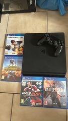  ps4 slim 500GB + 4 GAMES