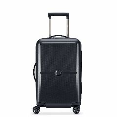 DELSEY SUITCASE TURENNE 55CM 4 DOUBLE WHEELS TROLLEY CASE BLACK