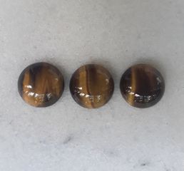 3 Cabochon Round Hi Quality Tiger Eye from Africa
