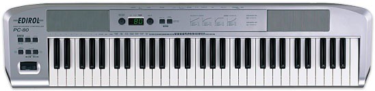 EDIROL PC-80 MIDI KEYBOARD CONTROLLER 61 KEYS USB - Edirol