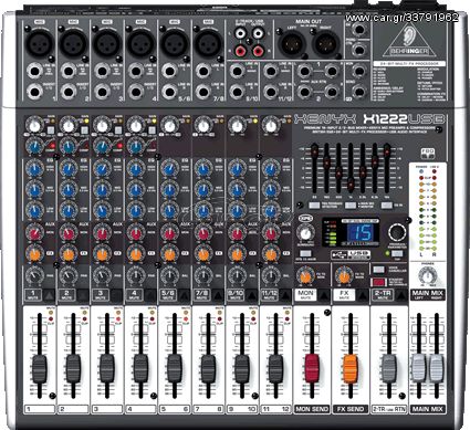 BEHRINGER Xenyx X1222USB 12-Input 2/2-Bus USB/Audio Interface Mixing Console - Behringer