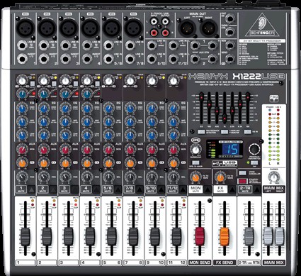 BEHRINGER Xenyx X1222USB 12-Input 2/2-Bus USB/Audio Interface Mixing Console - Behringer