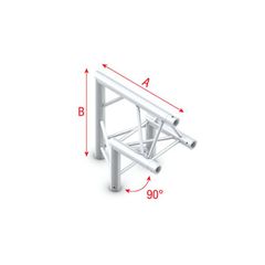 MILOS FT30006 Corner 90° Apex Up PRO-30 Triangle F Truss - MILOS