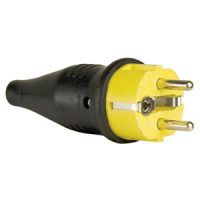SHOWTEC 90398Y Rubber Schuko 230V/240V CEE7/VII Connector Male - Showtec