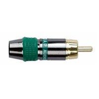 DAP AUDIO RMK102G RCA connector male, Black housing - Green - DAP AUDIO