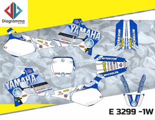 ΣΕΤ ΑΥΤΟΚΟΛΛΗΤΑ ΓΙΑ YAMAHA YZ 125-250 1993-1995 ΚΙΤ ΓΡΑΦΙΚΩΝ DECALS KIT