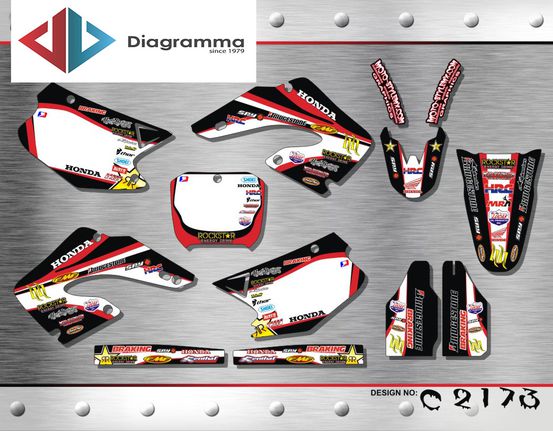 ΣΕΤ ΑΥΤΟΚΟΛΛΗΤΑ ΓΙΑ HONDA CR 125-250 2000-2001 ΚΙΤ ΓΡΑΦΙΚΩΝ DECALS KIT