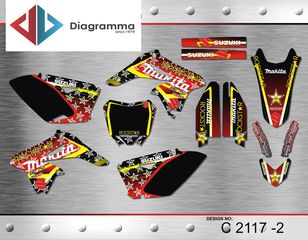 ΣΕΤ ΑΥΤΟΚΟΛΛΗΤΑ ΓΙΑ SUZUKI RMZ 250 2010-2014 ΚΙΤ ΓΡΑΦΙΚΩΝ DECALS KIT