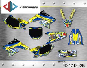 ΣΕΤ ΑΥΤΟΚΟΛΛΗΤΑ ΓΙΑ SUZUKI RMZ 250 2004-2006 ΚΙΤ ΓΡΑΦΙΚΩΝ DECALS KIT