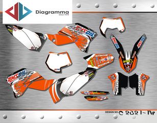 ΣΕΤ ΑΥΤΟΚΟΛΛΗΤΑ ΓΙΑ KTM EXC series 2008-2011 ΚΙΤ ΓΡΑΦΙΚΩΝ DECALS KIT